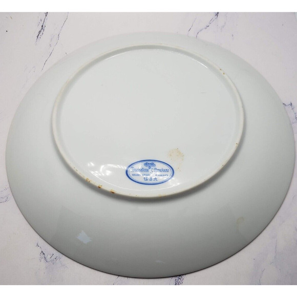 Wedding Anniversary White With Gold Floral Design Vintage 8 Inch Plate - Picture 3 of 4